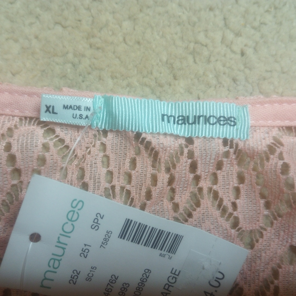 Maurices Pink Relaxed Tank Top Sz XL - Picture 6 of 10